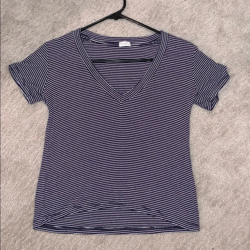 Navy/White Striped Tee